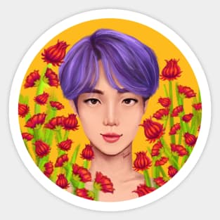 BTS (방탄소년단) Jin Birth Flower (Rumex) Sticker